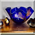 G02. Thames Glass gold and cobalt glass. 